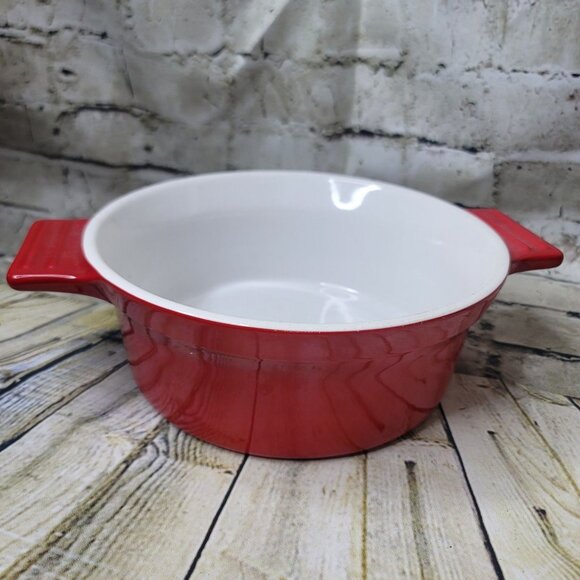 CUISINART Stoneware Baker 1-1/2 qt Red Casserole Baking Dish NO LID - Picture 1 of 4